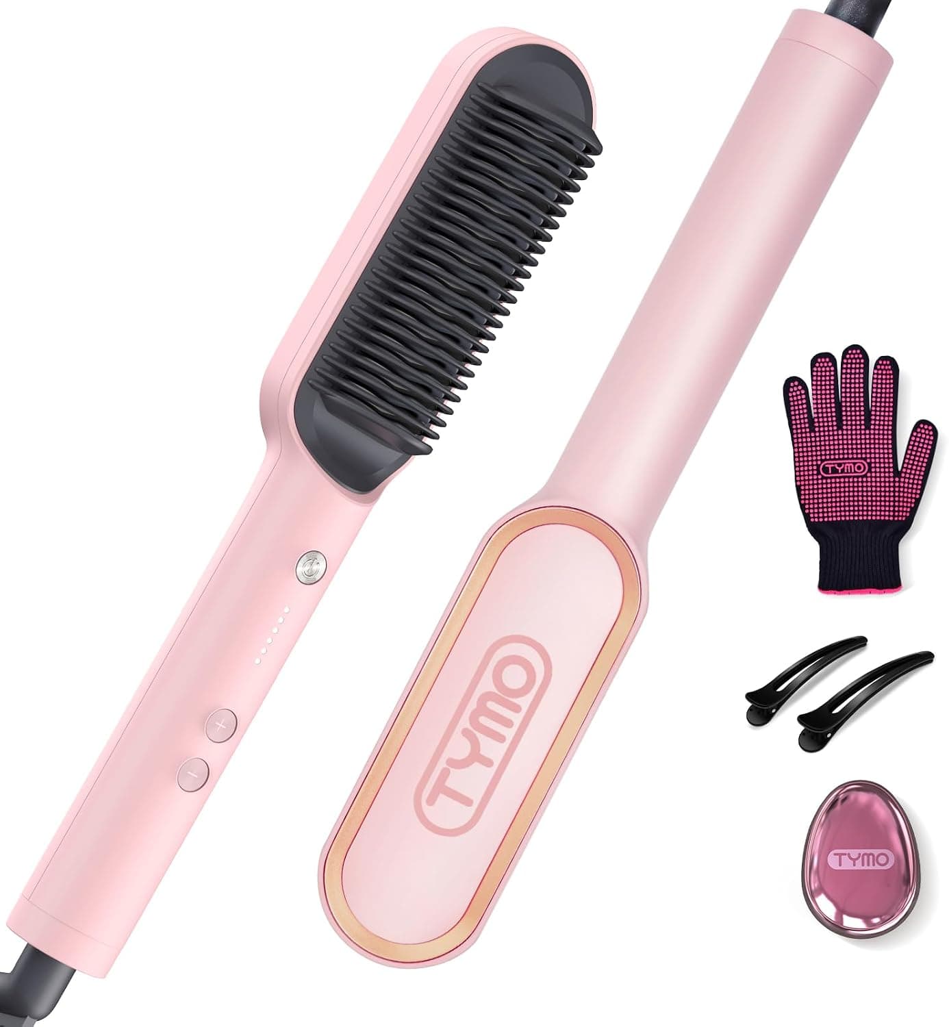 TYMO Ring Pink Hair Straightener Brush