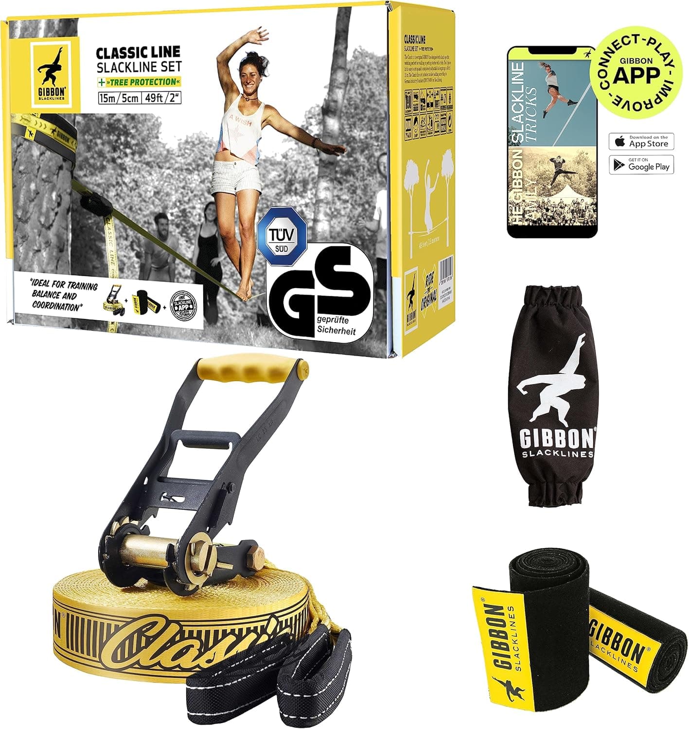 Gibbon Classicline Slackline Kit 15m