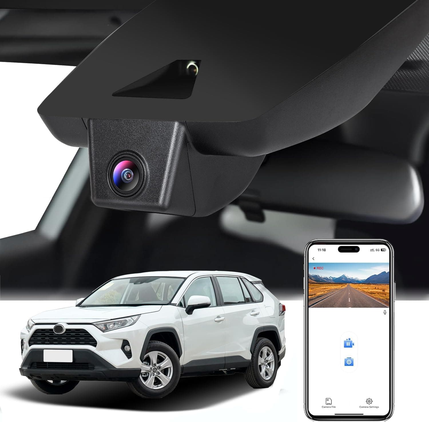 Fitcamx Dash Cam for Toyota RAV4