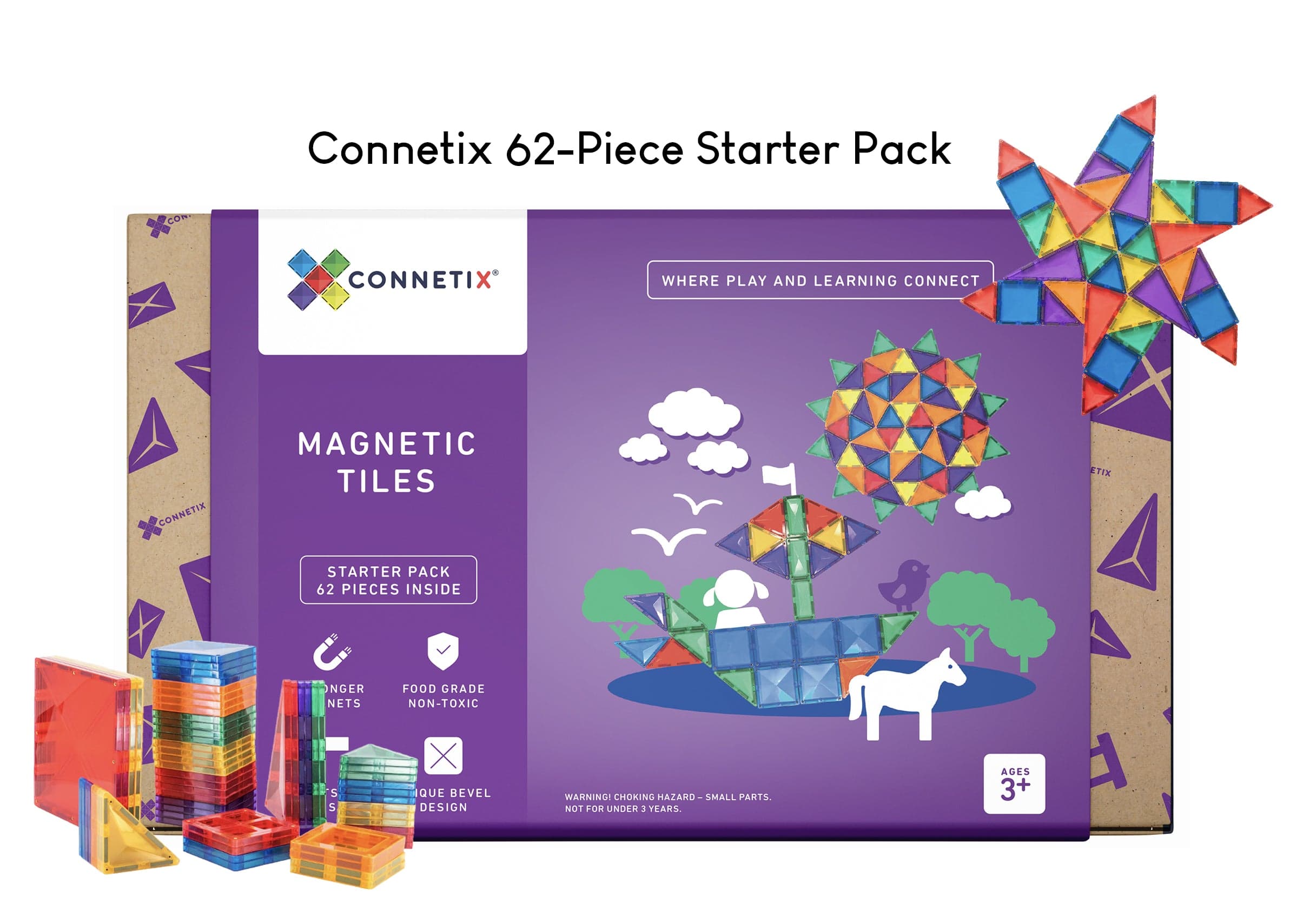 Connetix Tiles 62 Piece Starter Pack