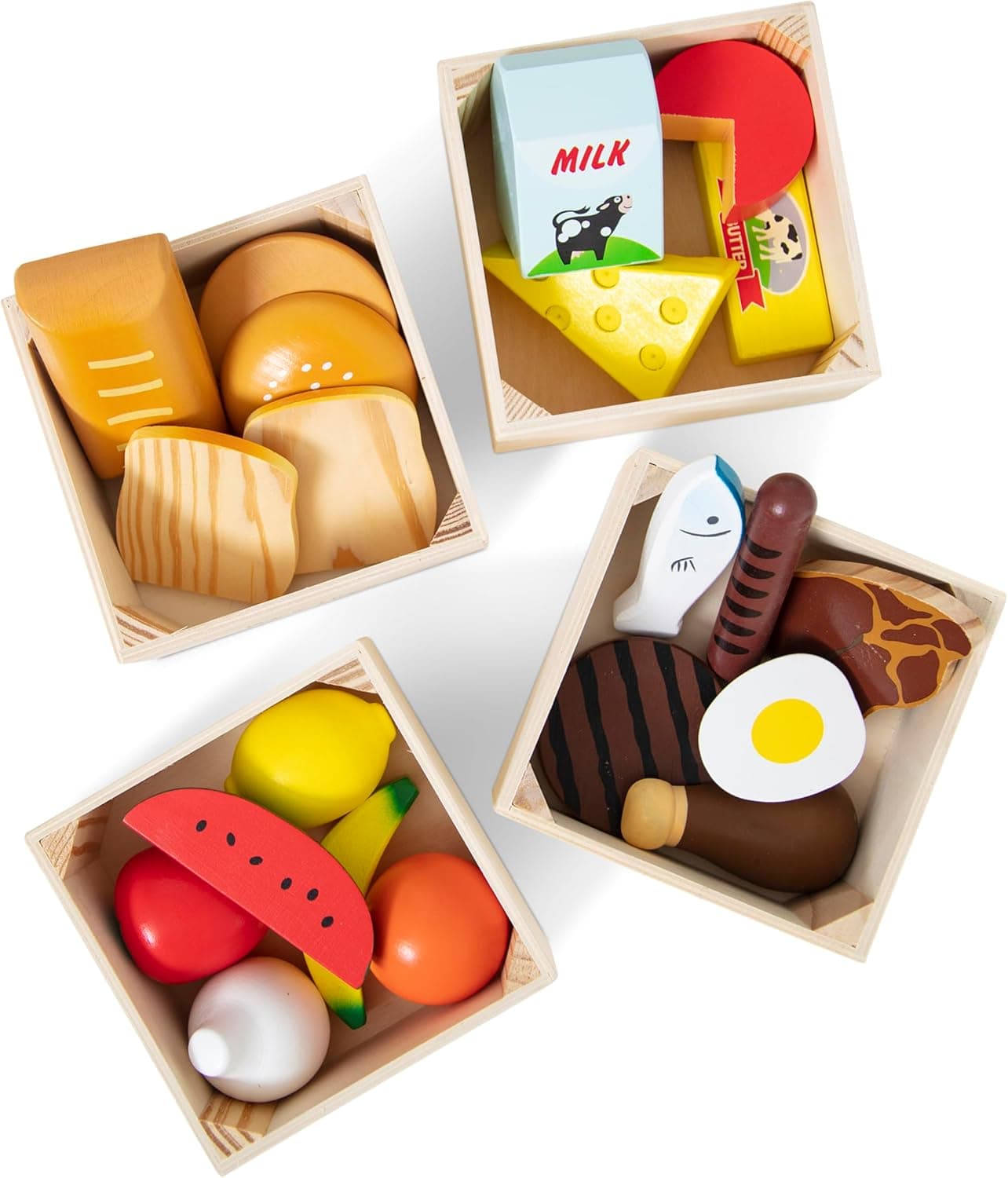 Melissa & Doug Food Groups - Wooden Play Food
