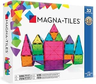 MAGNA-TILES 32-Piece Clear Colors Set