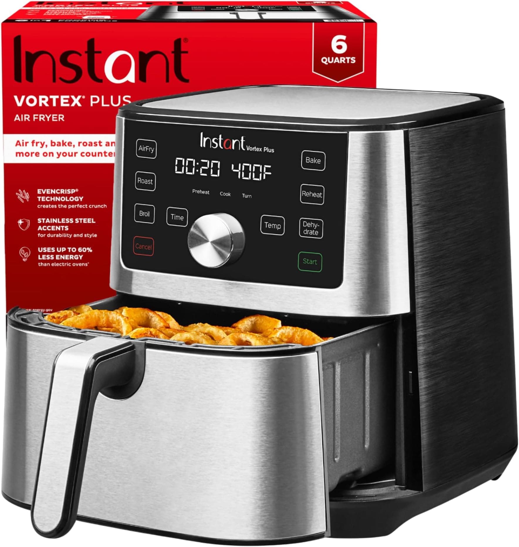 Instant Vortex Plus 6-in-1 Air Fryer with ClearCook (6-Quart)
