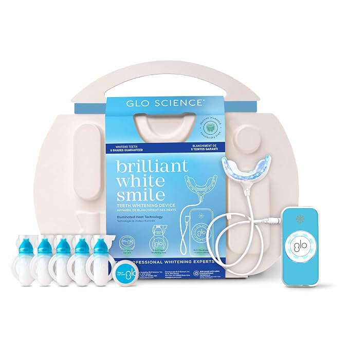GLO Science Brilliant Personal Teeth Whitening Device Kit