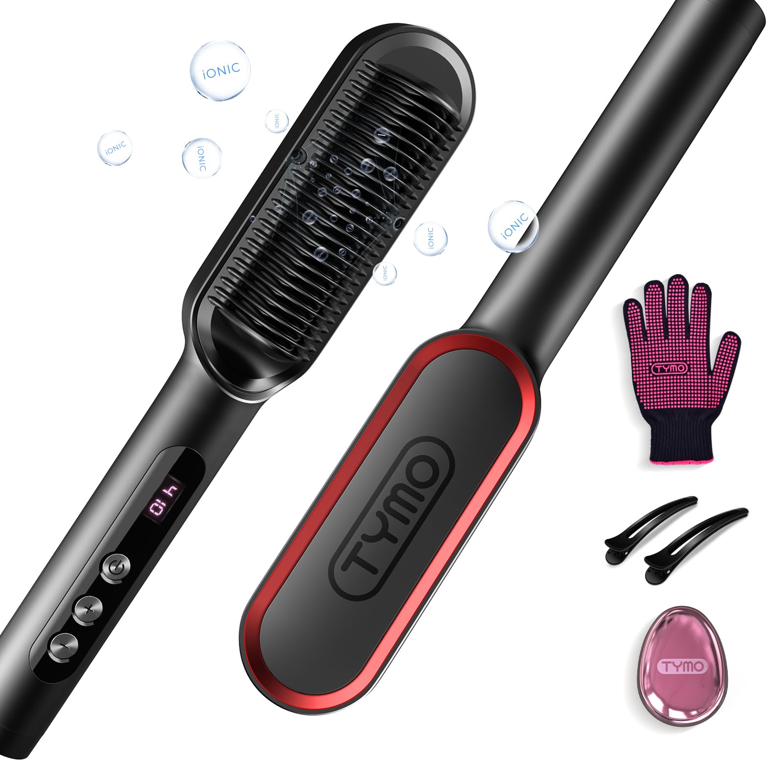 TYMO Ring Plus Ionic Hair Straightener Brush