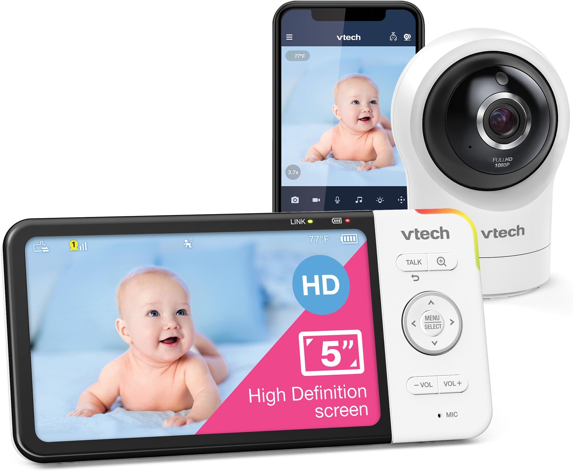 VTech RM5764HD 5" Smart Wi-Fi Video Monitor