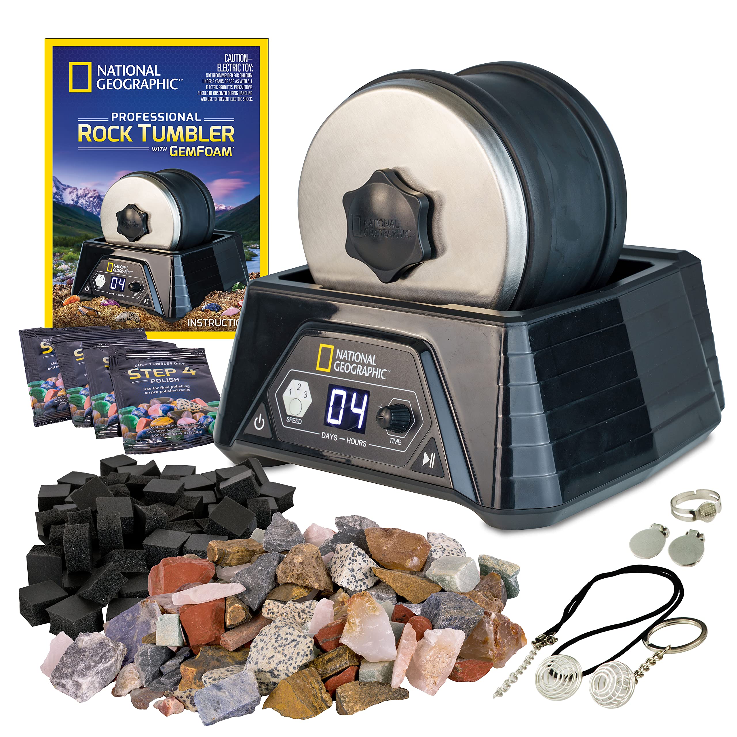 National Geographic Rock Tumbler Polisher Kit