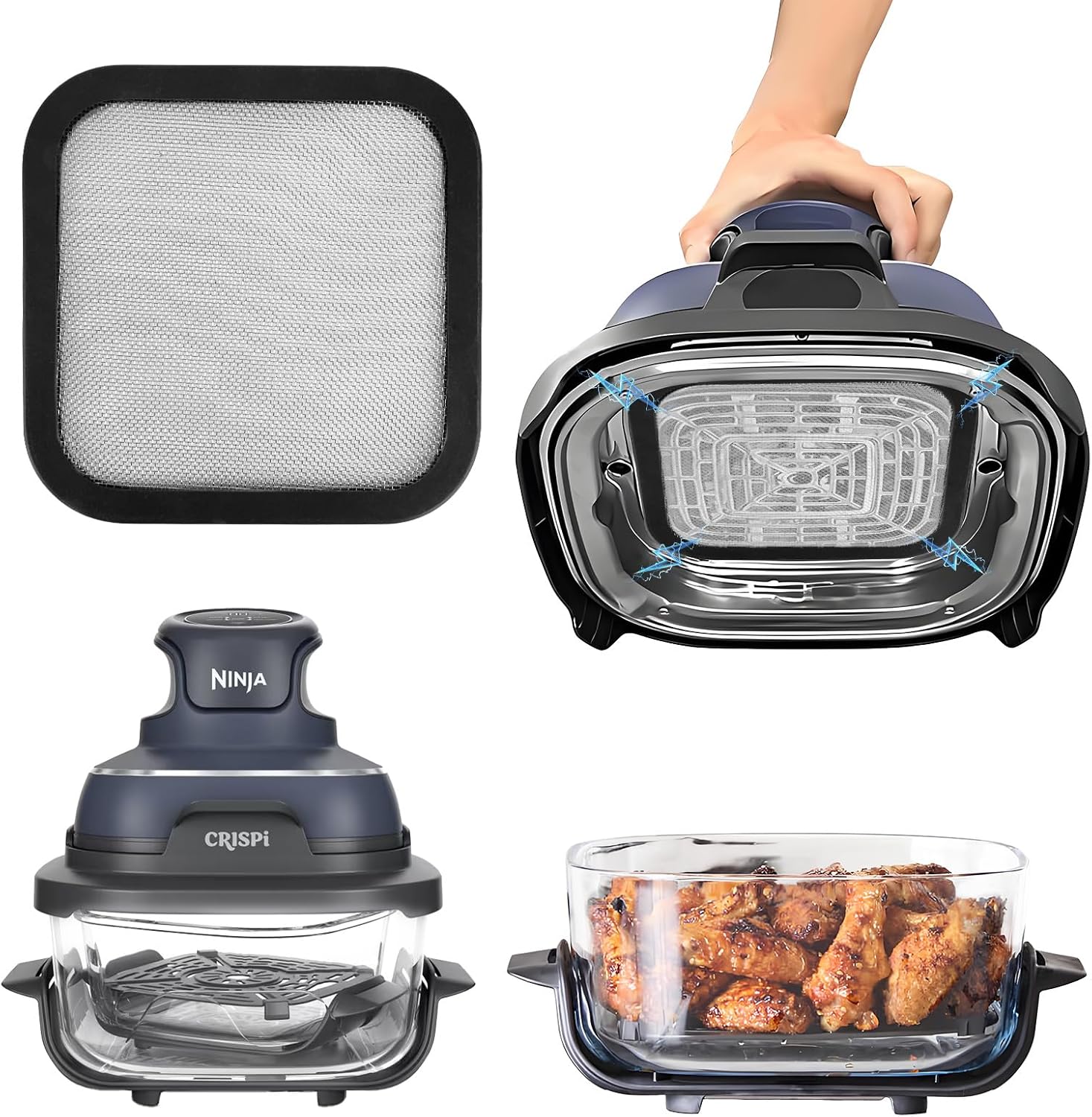 Ninja Crispi 4-in-1 Glass Air Fryer FN101UK
