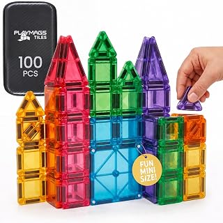 Playmags 100-Piece Magnetic Building Blocks Set